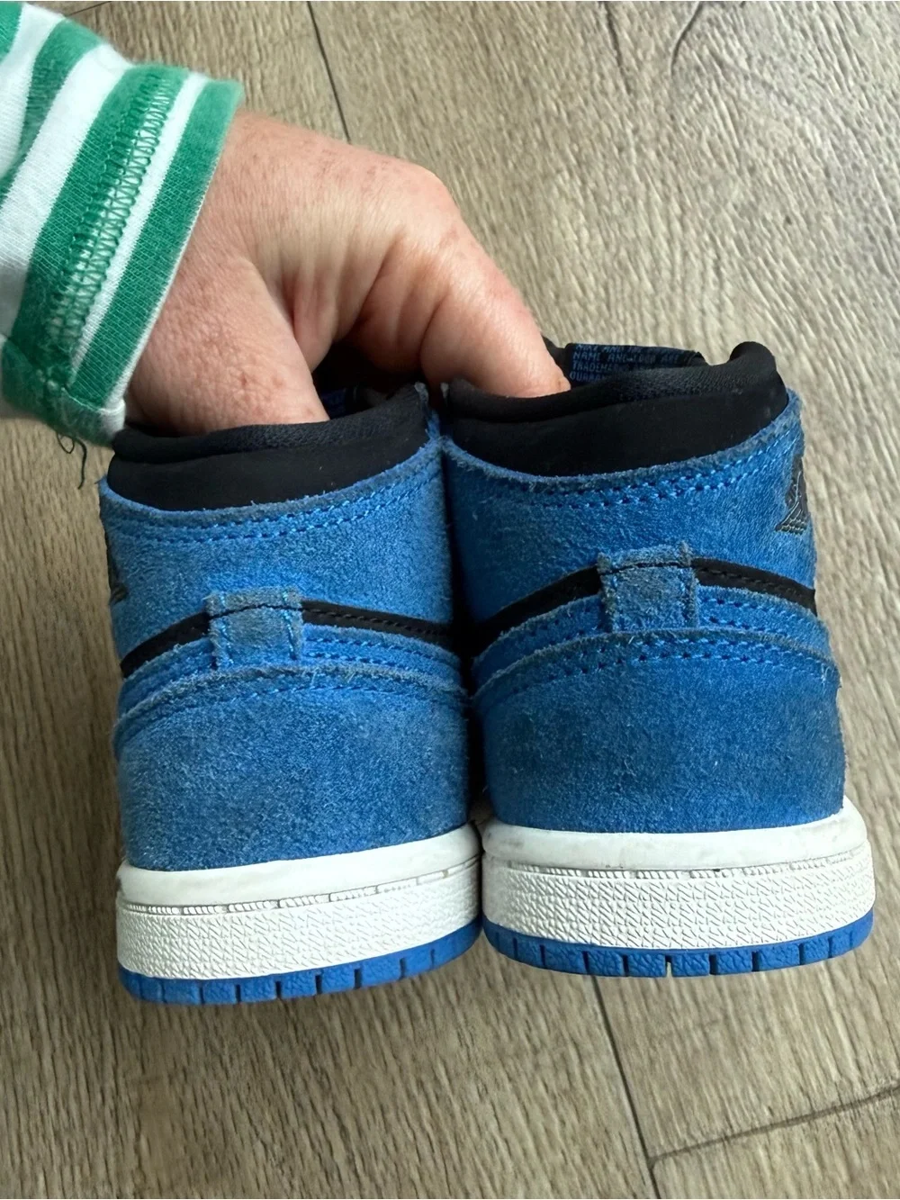 Jordan 1 retro high royal blue sneakers toddler baby boy 6C shoes
